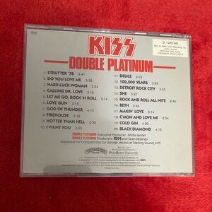 Kiss Double Platinum CD with Red and Black Design